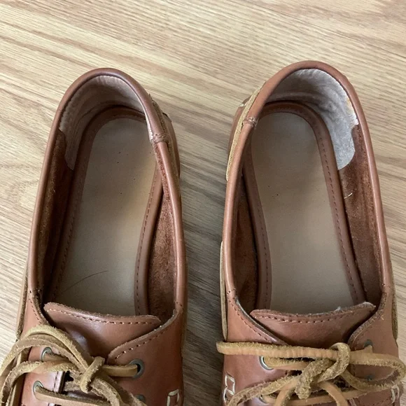 G.H. Bass & Co. Anchor Leather Boater Size 7.5 Original Box - Picture 4 of 11